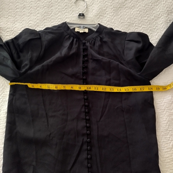 L'agence Ava Blouse Long Sleeve Laced Cuffs Sz Xs - Picture 9 of 10